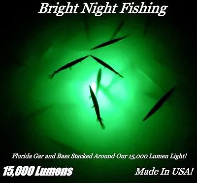 Underwater Fishing Light 300 LED Green Submersible 15000 Lumens Fish Attracter • $139.99