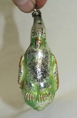 German Antique Green Glass Penguin Vintage Christmas Ornament Decoration 1930's • $70