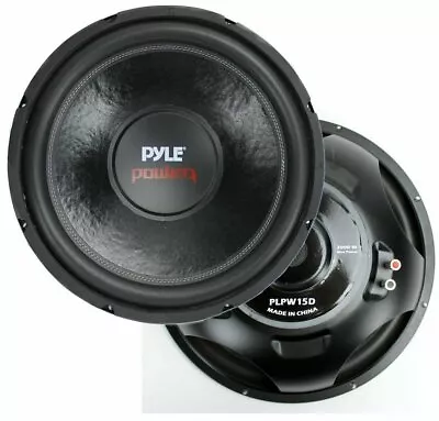 Pyle PLPW15D 15-Inch 2000 Watt Dual 4 Ohm Subwoofer Pyle Audio Bass Speaker Pair • $109.99