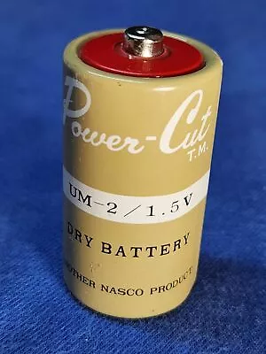 Rare Vintage Nasco Power-Cut Dry  C  Cell Battery UM-2 1.5v Japan Collection • $11.61