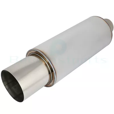 4  N1 Tip T304 Stainless Steel Exhaust Resonator Canister Muffler 2.5  Inlet • $32.93