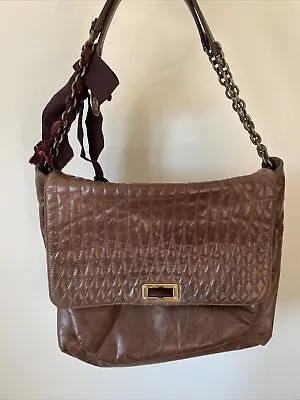 Lanvin Happy Shoulder Bag Quilted Large Brown • $650