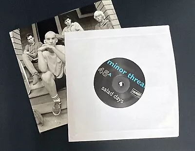 Minor Threat Dischord Records 7  Salad Days 45 Rpm Vinyl With Sleeve RARE! • $59.95