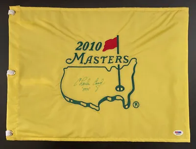 Charles Coody SIGNED 2010 PGA Masters Golf Pin Flag 1971 Win PSA/DNA AUTOGRAPHED • $350