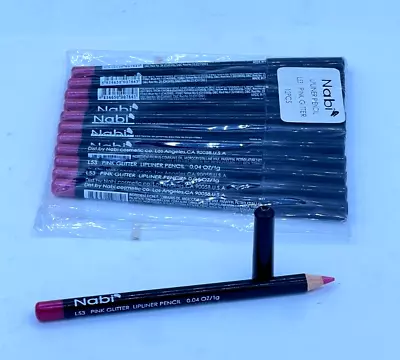Nabi Lipliner Pencil L53 Pink Glitter 0.04 Oz 12 Pack • $13.99
