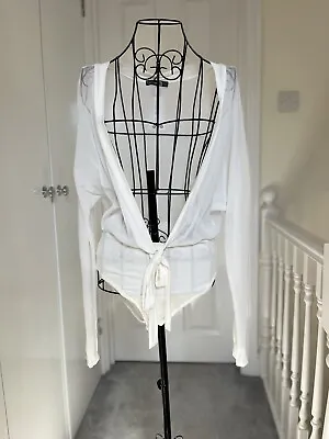 Plunging Neckline Boohoo White Sheer Bodysuit • £6