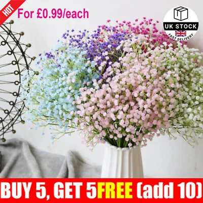 Artificial Gypsophila Flower Fake Baby's Breath Silk Bouquet Home Wedding Decors • £2.90