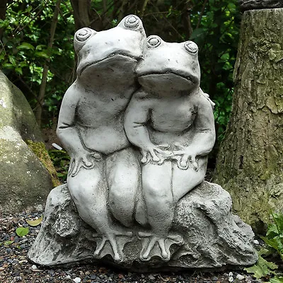 Bud Frog Toad Hand Cast Stone Outdoor Garden Ornament Detailed Statue Gift • £49.90