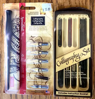 Speedball Art Products SB2961 Speedball Calligraphy Set &Vintage SHEAFFER 4 Nibs • $19.95