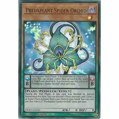 Predaplant Spider Orchid - DUPO-EN035 - Ultra Rare Card - 1st Edition - Yu-Gi-Oh • £2