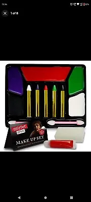 Halloween Zombie Make Up Kit | Horror Face Paint Set | Fake Blood Crayons Sponge • £3.70