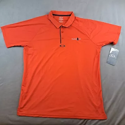 NWT Oakley Hydrolix Elemental 2.0 Mens Size XL Polo Golf Shirt Orange • $17.95