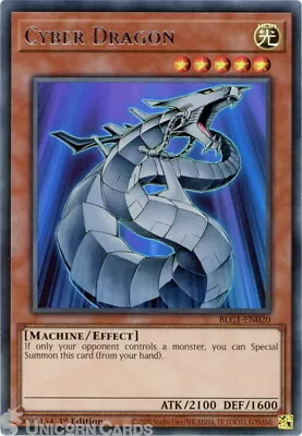 BLC1-EN020 Cyber Dragon : Silver Ultra Rare 1st Edition YuGiOh Card • £0.99