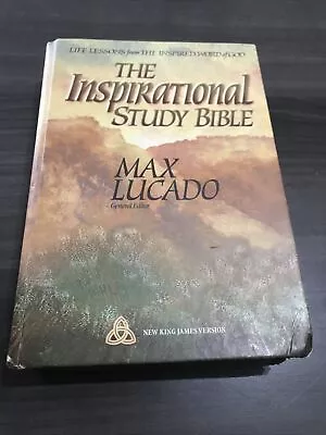 The INSPIRATIONAL STUDY BIBLE Max Lucado New King James Version 1995 HC • $10.29