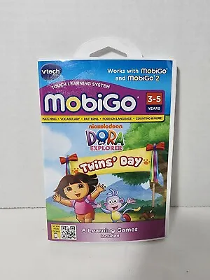 VTech Mobigo 2 Touch Learning System Video Game Dora The Explorer Twins Day • $10.44