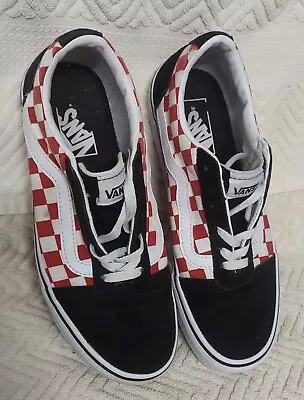 Vans Old Skool Checkerboard Red/Black Women’s 9 Skate Off The Wall • $14.99