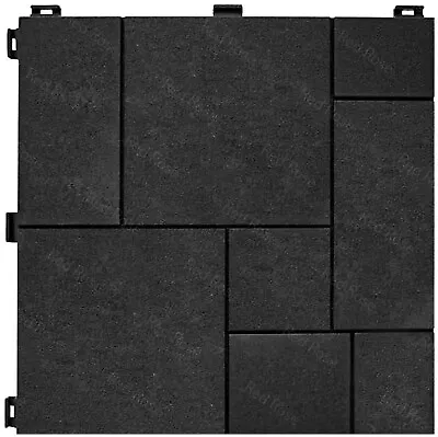 Mosaic Garden Interlocking Decking Tile Recycled Rubber Material 30 X 30cm • £6.99