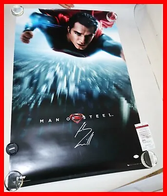 ! Henry Cavill Autographed 24x36 Superman Man Of Steel Poster JSA PSA WITNESS ! • $397.98