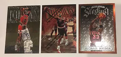 Lot Of 3 Different Michael Jordan Cards - Topps Finest Sterling Finishers Metal • $24.99