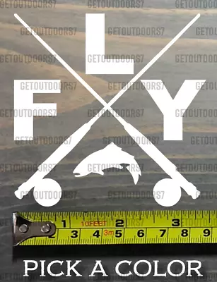 Fly Fishing Sticker Decal 3.5  Yeti Trout Mountains Musky Abel Ross Reels Hatch • $4.99