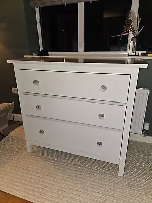 IKEA Hemnes Chest Of 3 Drawers  White  108cm X 96cm X 50cm • £65