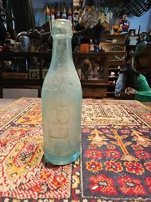 Antique Embossed Glass Bottle Bludwine Charleston SC Soda  • $30