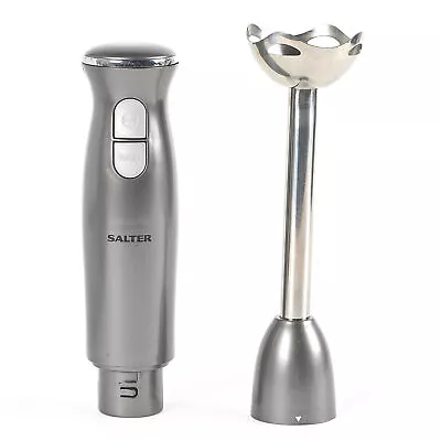 Salter Electric Hand Blender Cosmos Stick Food Processor 2 Speeds Grey 400 W • £24.99