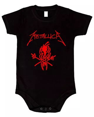 Rare Metallica Hard Rock Music Baby Funny Bodysuit One Piece Romper. Explore! • £10.29