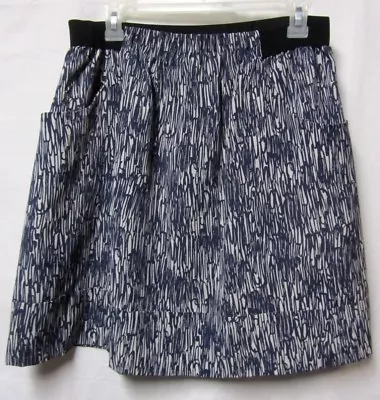 SIMPLY VERA WANG Skirt Stretchy Small 6/8 Stretch Waist 30-34 Blue Multi Pockets • $11.99