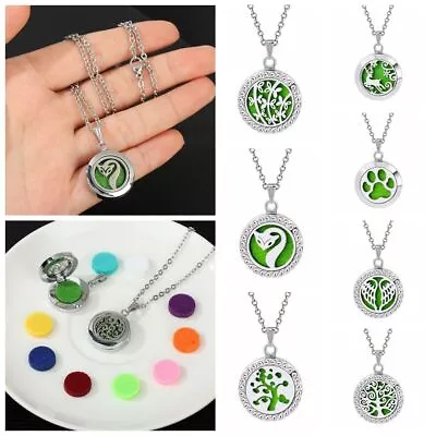 $12.39 • Buy Locket Aromatherapy Pendant Aroma Charms Essential Oil Diffuser Necklace