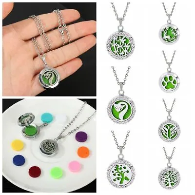 Locket Aromatherapy Pendant Aroma Charms Essential Oil Diffuser Necklace • $12.44