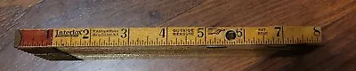 Antique INTERLOX Master Slide 6’ Wooden Ruler No.106 Good Condition Works Great • $15