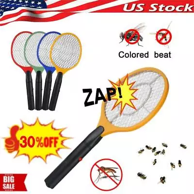 Electric Bug Zapper Racket Fly Swatter Mosquito Killer Insects Bat Battery New • $1.99