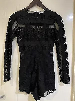 Alice Mccall Lace Playsuit Size 6 Black • $40