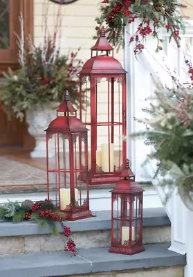 Lantern (Set Of 3) 19.75 H 28 H 37 H Metal/Glass • $199.65