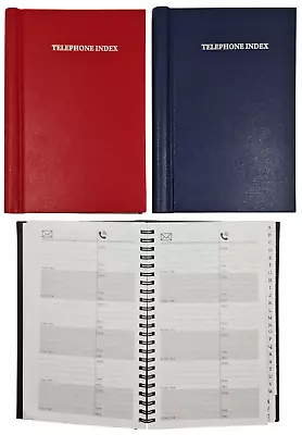 Telephone Address Book A-Z Index Hard Back Cover A5 Address Spiral Bound   • £4.99