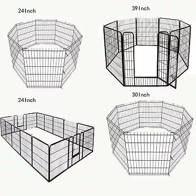 8-16panel 24 30 39  Metal Dog Cat Exercise Fence Playpen Kennel For Pet   • $91.58