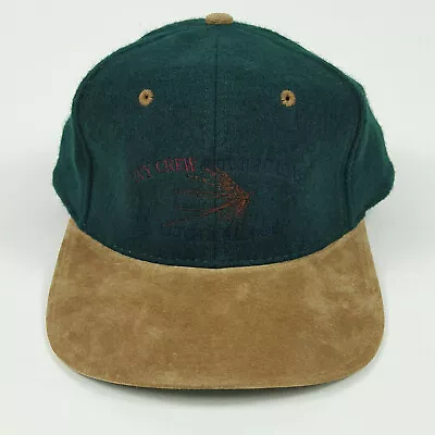 Vintage 90s Suede Brim Ivy Crew Outdoor Wool Adjustable Fishing Snapback Hat  • $15.99