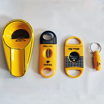 $15.99 • Buy Cigar Cutter 4 Cigar Set Pocket Classic Ashtray V-Cut Sharp Cigar Scissors Guill