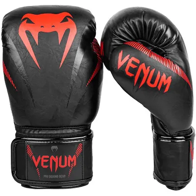 Venum Impact Hook And Loop Boxing Gloves - Black/Red • $61.75