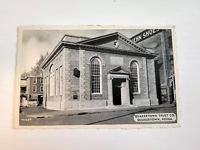 Quakertown Pennsylvania  Vintage Postcard Quakertown Trust Co Broad And Third- • $5