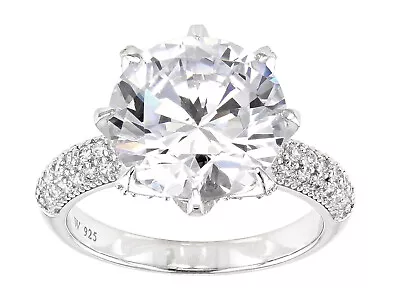 CWB795 Charles Winston For  Bella Luce 7.83ctw. Rhodium Center Design Ring Sz.10 • $23.83