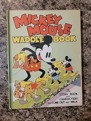 MICKEY MOUSE WADDLE BOOK (1934 Hardcover) Waddle Characters Missing • $175