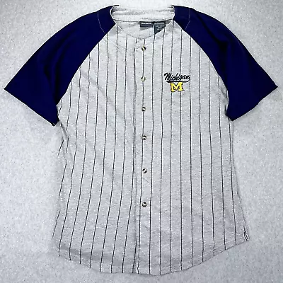 University Of Michigan Jersey Size Adult Large Baseball Pinstripe Wolverines • $25.49