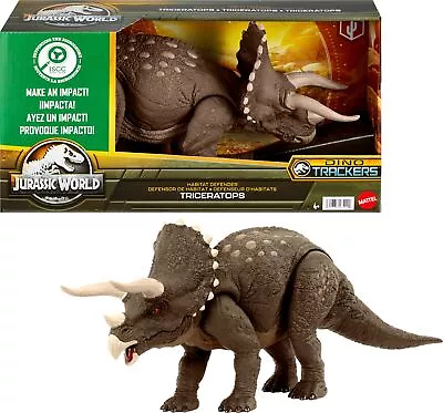 	Jurassic World Dinosaur Habitat Defender Triceratops Action Figure Dino Trac... • $20.10