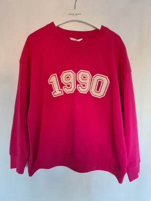 $32.78 • Buy John Lewis ANYDAY Sweatshirt Medium Fandango Pink 1990 Slogan Womens Cotton BNWT