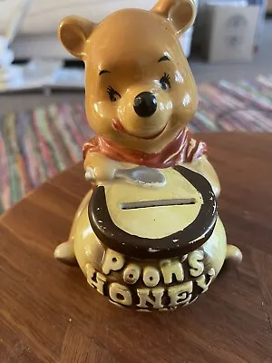 Walt Disney Vintage Pooh’s Honey Bank Money Box • $26