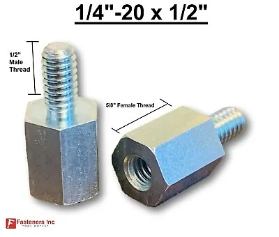 1/4 -20 X 1/2  Hex Standoff Zinc Plated #4675-2520-S-12 5/8 L Female Thread • $14.99