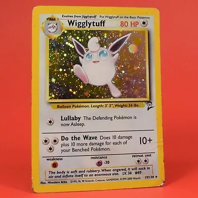 Pokemon TCG English Card WOTC Base Set 2 Wigglytuff Holo Rare 19/130 • $5