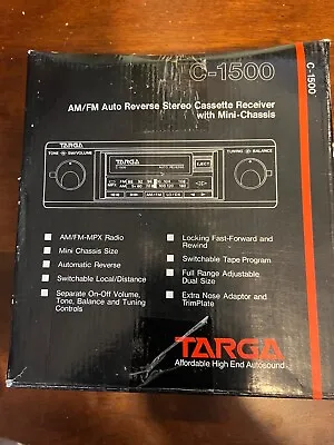 $65 • Buy Vintage Targa Car Stereo With AM/FM, Cassette, Mini-Chasis Radio Korea